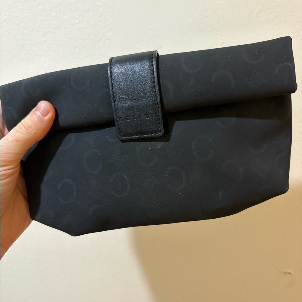 Celine Black clutch 8"x8",like new